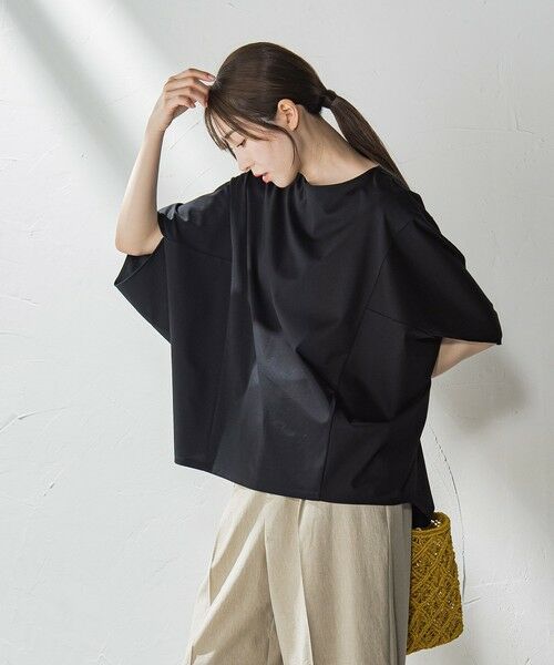 la.f...(大きいサイズ) / ラ・エフ(おおきいサイズ) カットソー | 【大きいサイズ】ハリプルジャージカットソー≪洗濯機で洗える≫ | 詳細9