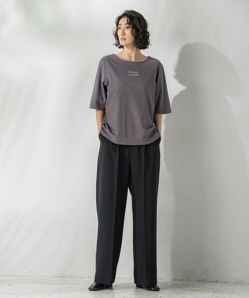 la.f...(大きいサイズ) / ラ・エフ(おおきいサイズ) その他パンツ | 【大きいサイズ】ドライシャンタンワイドパンツ≪洗濯機で洗える≫ | 詳細1