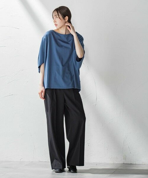 la.f...(大きいサイズ) / ラ・エフ(おおきいサイズ) その他パンツ | 【大きいサイズ】ドライシャンタンワイドパンツ≪洗濯機で洗える≫ | 詳細4