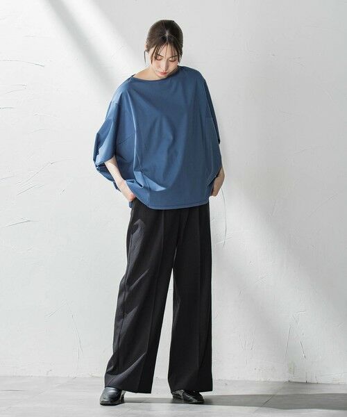 la.f...(大きいサイズ) / ラ・エフ(おおきいサイズ) その他パンツ | 【大きいサイズ】ドライシャンタンワイドパンツ≪洗濯機で洗える≫ | 詳細5