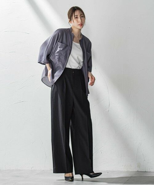 la.f...(大きいサイズ) / ラ・エフ(おおきいサイズ) その他パンツ | 【大きいサイズ】ドライシャンタンワイドパンツ≪洗濯機で洗える≫ | 詳細9