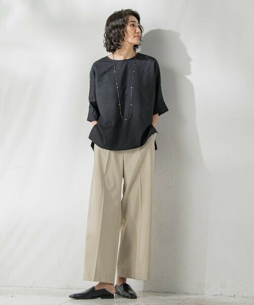 la.f...(大きいサイズ) / ラ・エフ(おおきいサイズ) その他パンツ | 【大きいサイズ】ドライシャンタンワイドパンツ≪洗濯機で洗える≫ | 詳細15