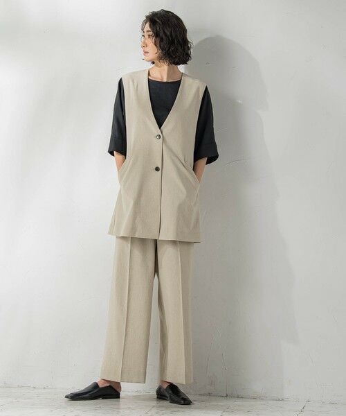 la.f...(大きいサイズ) / ラ・エフ(おおきいサイズ) その他パンツ | 【大きいサイズ】ドライシャンタンワイドパンツ≪洗濯機で洗える≫ | 詳細16