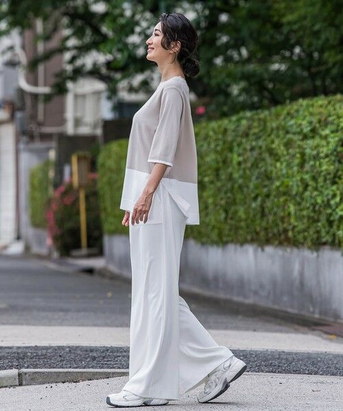 la.f...(大きいサイズ) / ラ・エフ(おおきいサイズ) その他パンツ | 【大きいサイズ】パッチポケットワイドパンツ≪洗濯機で洗える≫ | 詳細15