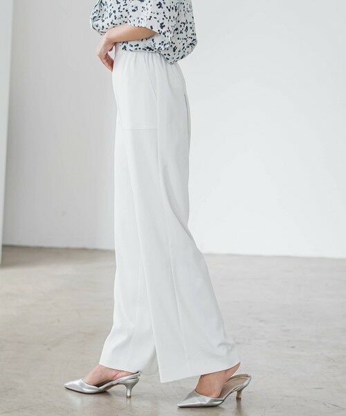 la.f...(大きいサイズ) / ラ・エフ(おおきいサイズ) その他パンツ | 【大きいサイズ】パッチポケットワイドパンツ≪洗濯機で洗える≫ | 詳細3