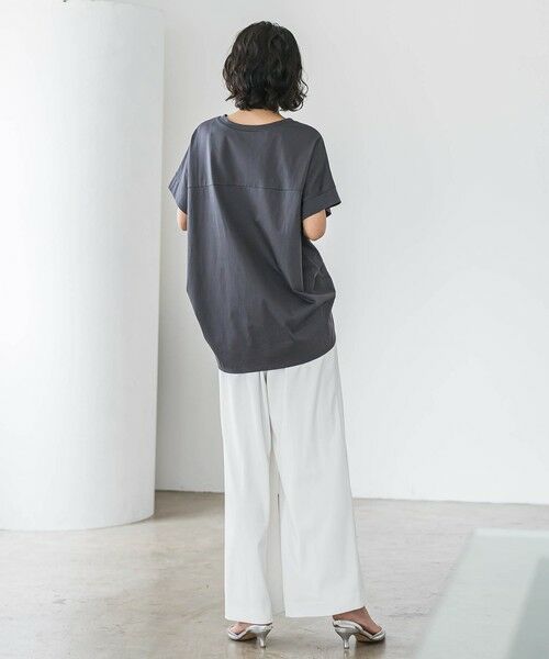 la.f...(大きいサイズ) / ラ・エフ(おおきいサイズ) その他パンツ | 【大きいサイズ】パッチポケットワイドパンツ≪洗濯機で洗える≫ | 詳細9