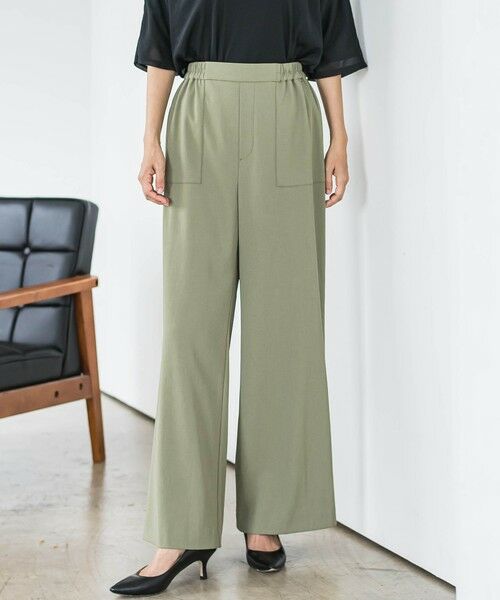 la.f...(大きいサイズ) / ラ・エフ(おおきいサイズ) その他パンツ | 【大きいサイズ】パッチポケットワイドパンツ≪洗濯機で洗える≫ | 詳細25