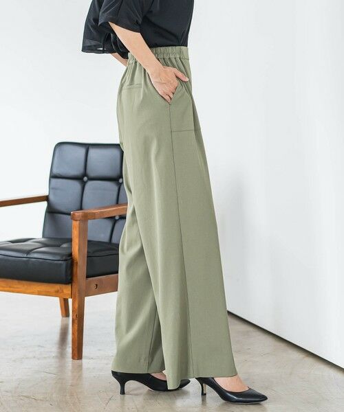 la.f...(大きいサイズ) / ラ・エフ(おおきいサイズ) その他パンツ | 【大きいサイズ】パッチポケットワイドパンツ≪洗濯機で洗える≫ | 詳細26