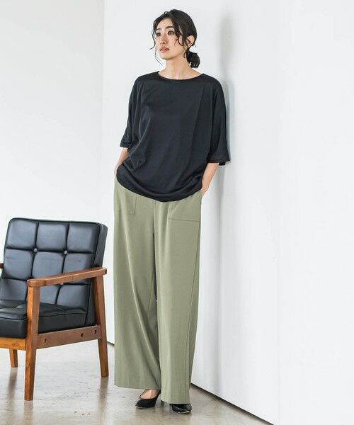 la.f...(大きいサイズ) / ラ・エフ(おおきいサイズ) その他パンツ | 【大きいサイズ】パッチポケットワイドパンツ≪洗濯機で洗える≫ | 詳細28