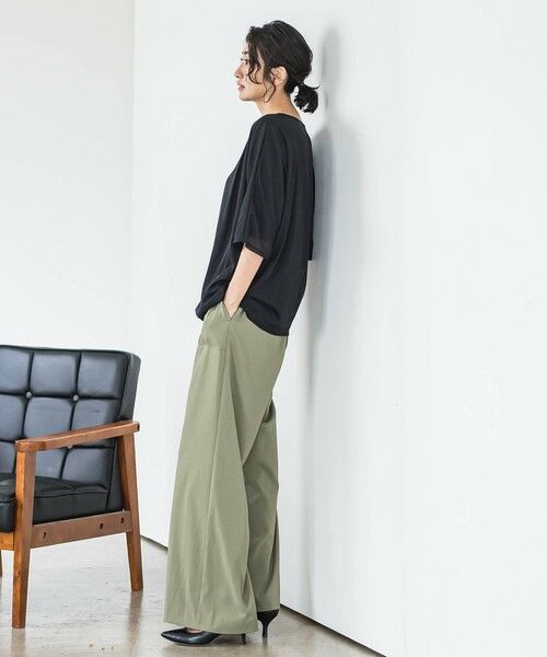 la.f...(大きいサイズ) / ラ・エフ(おおきいサイズ) その他パンツ | 【大きいサイズ】パッチポケットワイドパンツ≪洗濯機で洗える≫ | 詳細29