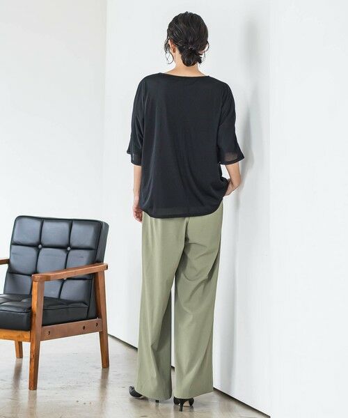 la.f...(大きいサイズ) / ラ・エフ(おおきいサイズ) その他パンツ | 【大きいサイズ】パッチポケットワイドパンツ≪洗濯機で洗える≫ | 詳細30