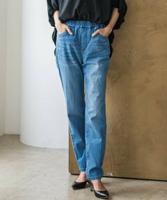 la.f...(大きいサイズ) / ラ・エフ(おおきいサイズ) デニムパンツ | 【大きいサイズ】【biyori】""しゃがんでも走っても、ノンストレス""デニムレギパン≪洗濯機で洗える≫