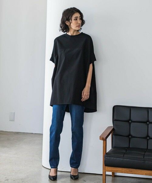 la.f...(大きいサイズ) / ラ・エフ(おおきいサイズ) デニムパンツ | 【大きいサイズ】【biyori】""しゃがんでも走っても、ノンストレス""デニムレギパン≪洗濯機で洗える≫ | 詳細17