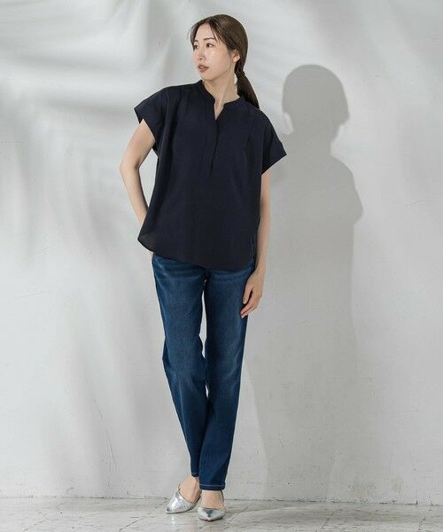 la.f...(大きいサイズ) / ラ・エフ(おおきいサイズ) デニムパンツ | 【大きいサイズ】【biyori】""しゃがんでも走っても、ノンストレス""デニムレギパン≪洗濯機で洗える≫ | 詳細4