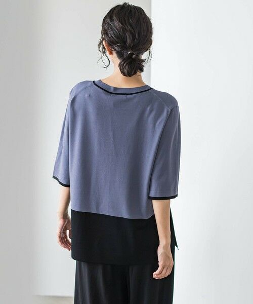 la.f...(大きいサイズ) / ラ・エフ(おおきいサイズ) ニット・セーター | 【大きいサイズ】Tシャツ風ニットプルオーバー≪手洗い可能≫ | 詳細11