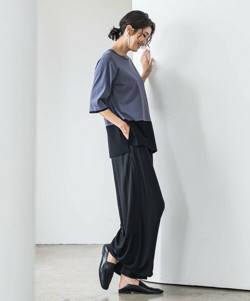 la.f...(大きいサイズ) / ラ・エフ(おおきいサイズ) ニット・セーター | 【大きいサイズ】Tシャツ風ニットプルオーバー≪手洗い可能≫ | 詳細12