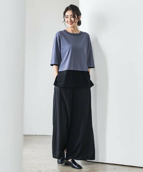 la.f...(大きいサイズ) / ラ・エフ(おおきいサイズ) ニット・セーター | 【大きいサイズ】Tシャツ風ニットプルオーバー≪手洗い可能≫ | 詳細15