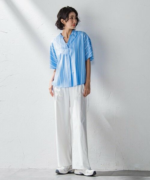 la.f...(大きいサイズ) / ラ・エフ(おおきいサイズ) シャツ・ブラウス | 【大きいサイズ】半袖ストライプブラウス≪洗濯機で洗える≫ | 詳細22