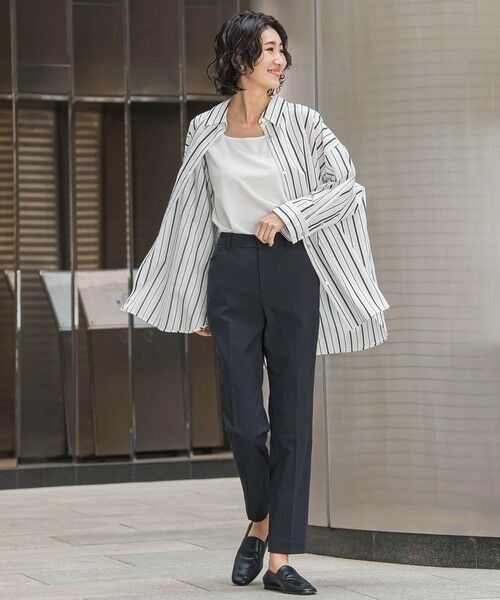 la.f...(大きいサイズ) / ラ・エフ(おおきいサイズ) シャツ・ブラウス | 【大きいサイズ】オーバーサイズストライプシャツ≪洗濯機で洗える≫ | 詳細5