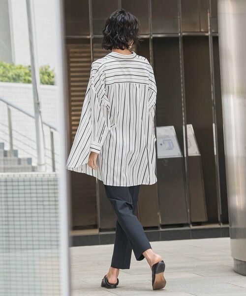 la.f...(大きいサイズ) / ラ・エフ(おおきいサイズ) シャツ・ブラウス | 【大きいサイズ】オーバーサイズストライプシャツ≪洗濯機で洗える≫ | 詳細6
