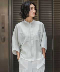 la.f...(大きいサイズ) / ラ・エフ(おおきいサイズ) シャツ・ブラウス | 【大きいサイズ】シアーバンブーブラウス≪洗濯機で洗える≫