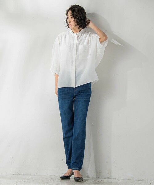 la.f...(大きいサイズ) / ラ・エフ(おおきいサイズ) シャツ・ブラウス | 【大きいサイズ】シアーバンブーブラウス≪洗濯機で洗える≫ | 詳細2