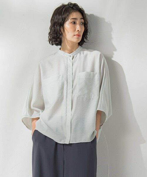 la.f...(大きいサイズ) / ラ・エフ(おおきいサイズ) シャツ・ブラウス | 【大きいサイズ】シアーバンブーブラウス≪洗濯機で洗える≫ | 詳細12