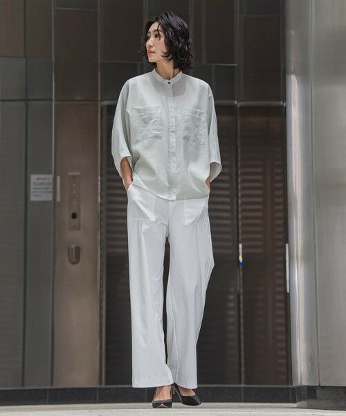 la.f...(大きいサイズ) / ラ・エフ(おおきいサイズ) シャツ・ブラウス | 【大きいサイズ】シアーバンブーブラウス≪洗濯機で洗える≫ | 詳細20