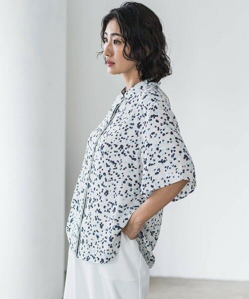 la.f...(大きいサイズ) / ラ・エフ(おおきいサイズ) シャツ・ブラウス | 【大きいサイズ】手描きドットプリントシャツ≪洗濯機で洗える≫ | 詳細2