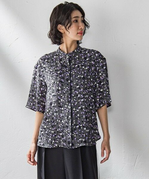 la.f...(大きいサイズ) / ラ・エフ(おおきいサイズ) シャツ・ブラウス | 【大きいサイズ】手描きドットプリントシャツ≪洗濯機で洗える≫ | 詳細16