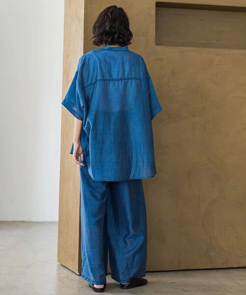 la.f...(大きいサイズ) / ラ・エフ(おおきいサイズ) シャツ・ブラウス | 【大きいサイズ】【biyori】""風をまとう、大人のシアー""デニムシャツ≪洗濯機で洗える≫ | 詳細5