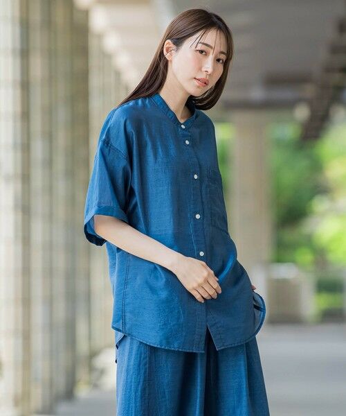 la.f...(大きいサイズ) / ラ・エフ(おおきいサイズ) シャツ・ブラウス | 【大きいサイズ】【biyori】""風をまとう、大人のシアー""デニムシャツ≪洗濯機で洗える≫ | 詳細8