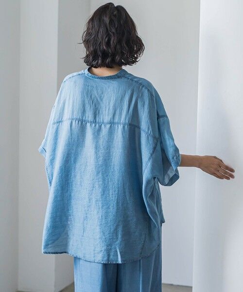 la.f...(大きいサイズ) / ラ・エフ(おおきいサイズ) シャツ・ブラウス | 【大きいサイズ】【biyori】""風をまとう、大人のシアー""デニムシャツ≪洗濯機で洗える≫ | 詳細22