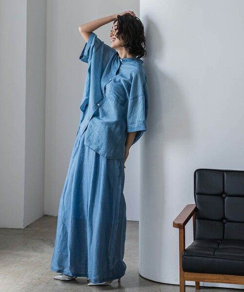 la.f...(大きいサイズ) / ラ・エフ(おおきいサイズ) シャツ・ブラウス | 【大きいサイズ】【biyori】""風をまとう、大人のシアー""デニムシャツ≪洗濯機で洗える≫ | 詳細23