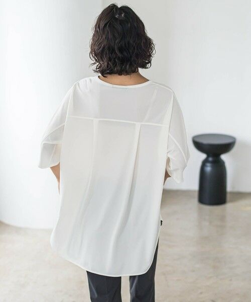 la.f...(大きいサイズ) / ラ・エフ(おおきいサイズ) カットソー | 【大きいサイズ】【biyori】“ブラウスのような”万能Tシャツ≪洗濯機で洗える≫ | 詳細3