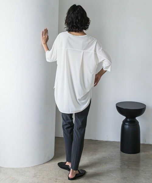 la.f...(大きいサイズ) / ラ・エフ(おおきいサイズ) カットソー | 【大きいサイズ】【biyori】“ブラウスのような”万能Tシャツ≪洗濯機で洗える≫ | 詳細5