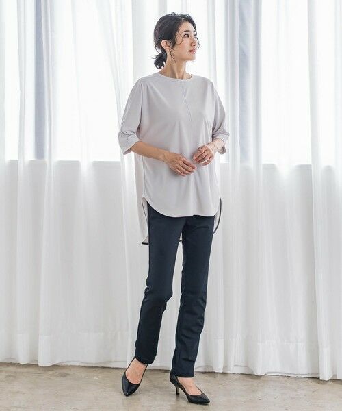 la.f...(大きいサイズ) / ラ・エフ(おおきいサイズ) カットソー | 【大きいサイズ】【biyori】“ブラウスのような”万能Tシャツ≪洗濯機で洗える≫ | 詳細11