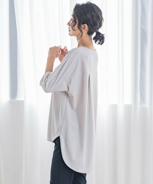 la.f...(大きいサイズ) / ラ・エフ(おおきいサイズ) カットソー | 【大きいサイズ】【biyori】“ブラウスのような”万能Tシャツ≪洗濯機で洗える≫ | 詳細9