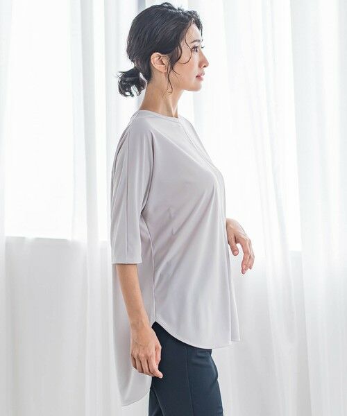 la.f...(大きいサイズ) / ラ・エフ(おおきいサイズ) カットソー | 【大きいサイズ】【biyori】“ブラウスのような”万能Tシャツ≪洗濯機で洗える≫ | 詳細10