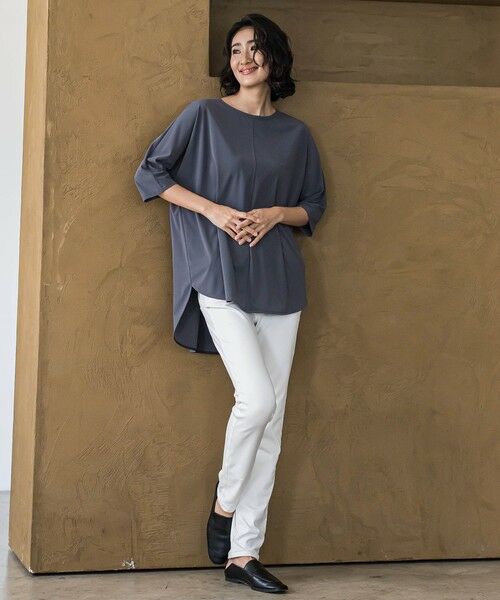 la.f...(大きいサイズ) / ラ・エフ(おおきいサイズ) カットソー | 【大きいサイズ】【biyori】“ブラウスのような”万能Tシャツ≪洗濯機で洗える≫ | 詳細19