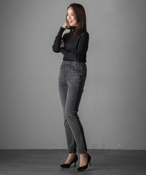 la.f...(大きいサイズ) / ラ・エフ(おおきいサイズ) その他パンツ | 【WEB限定/大きいサイズ】ぐーんと伸びるデニムレギパン≪洗濯機で洗える≫ | 詳細2