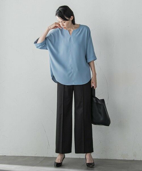 la.f...(大きいサイズ) / ラ・エフ(おおきいサイズ) その他パンツ | 【WEB限定/大きいサイズ】デニム見えシャンブレーワイドパンツ≪洗濯機で洗える≫ | 詳細17