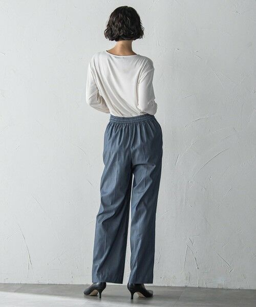 la.f...(大きいサイズ) / ラ・エフ(おおきいサイズ) その他パンツ | 【WEB限定/大きいサイズ】デニム見えシャンブレーワイドパンツ≪洗濯機で洗える≫ | 詳細26