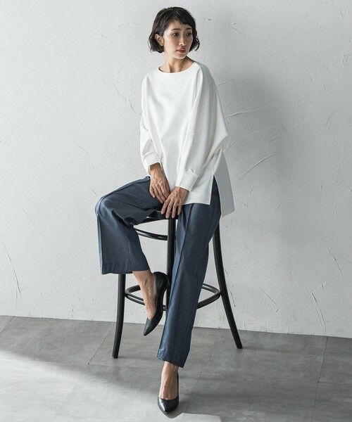 la.f...(大きいサイズ) / ラ・エフ(おおきいサイズ) その他パンツ | 【WEB限定/大きいサイズ】デニム見えシャンブレーワイドパンツ≪洗濯機で洗える≫ | 詳細27