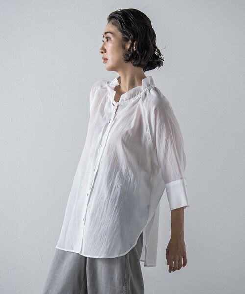la.f...(大きいサイズ) / ラ・エフ(おおきいサイズ) シャツ・ブラウス | 【大きいサイズ】リライムライトローンブラウス≪洗濯機で洗える≫ | 詳細2