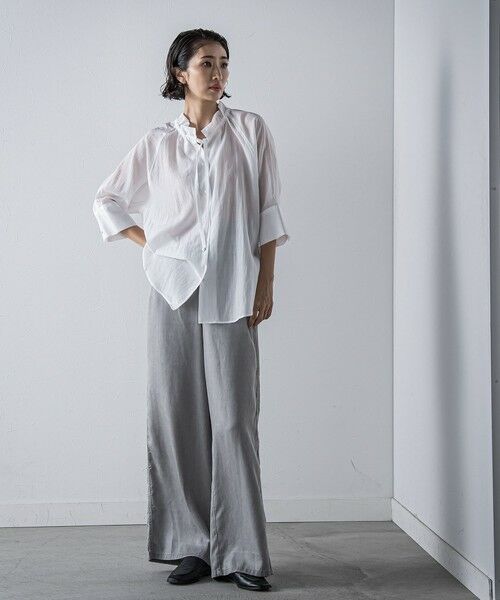 la.f...(大きいサイズ) / ラ・エフ(おおきいサイズ) シャツ・ブラウス | 【大きいサイズ】リライムライトローンブラウス≪洗濯機で洗える≫ | 詳細4