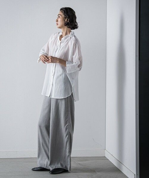 la.f...(大きいサイズ) / ラ・エフ(おおきいサイズ) シャツ・ブラウス | 【大きいサイズ】リライムライトローンブラウス≪洗濯機で洗える≫ | 詳細6