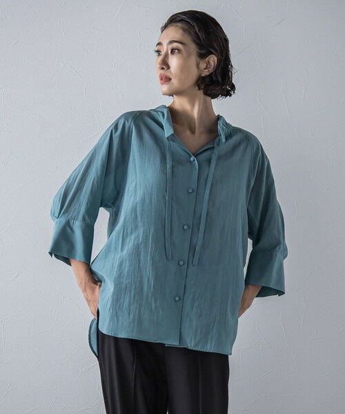 la.f...(大きいサイズ) / ラ・エフ(おおきいサイズ) シャツ・ブラウス | 【大きいサイズ】リライムライトローンブラウス≪洗濯機で洗える≫ | 詳細15