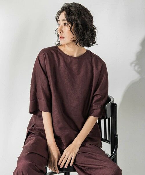 la.f...(大きいサイズ) / ラ・エフ(おおきいサイズ) シャツ・ブラウス | 【大きいサイズ】【biyori】麻調ヴィンテージブラウス≪手洗い可能≫ | 詳細13