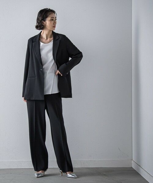 la.f...(大きいサイズ) / ラ・エフ(おおきいサイズ) テーラードジャケット | 【大きいサイズ】【旅楽シリーズ/極】メランジツイルジャケット≪手洗い可能≫ | 詳細7